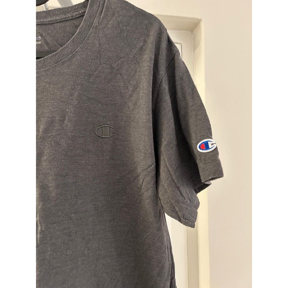 Champion Mens Authentic Athleticwear‎ T-Shirt Charcoal Grey Embroidered Logo M - Picture 3 of 8